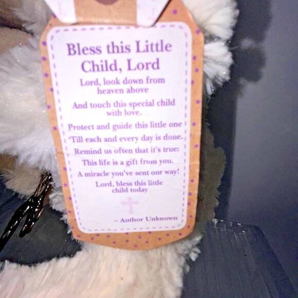 GANZ Serenity Lamb with Crib Cross Tag God Bless This Child - Picture 9 of 16